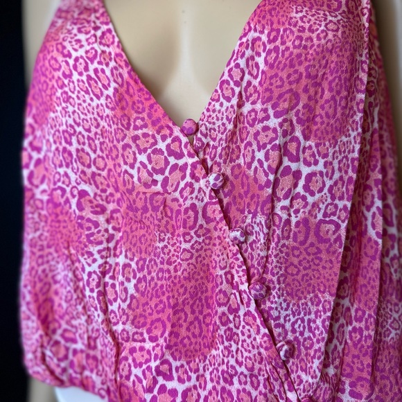 NWT Free people pink leopard bodysuit - Picture 2 of 8
